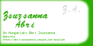 zsuzsanna abri business card