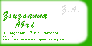 zsuzsanna abri business card